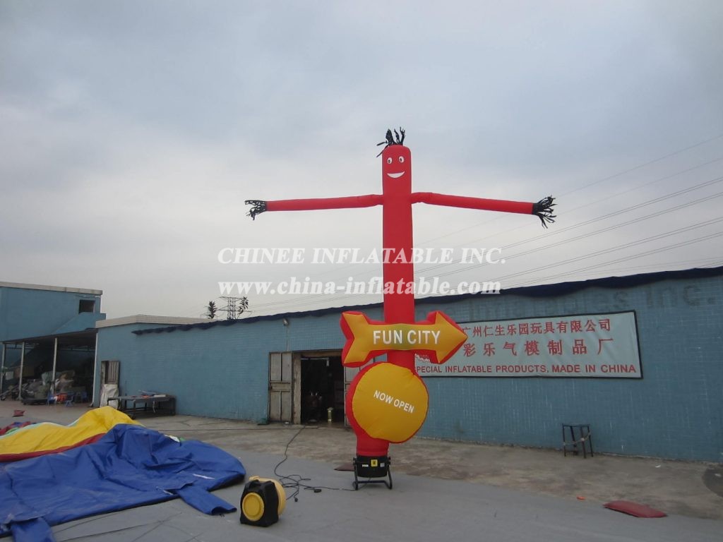 D2-46 Air Dancer Inflatable Red Tube Man For Advertising