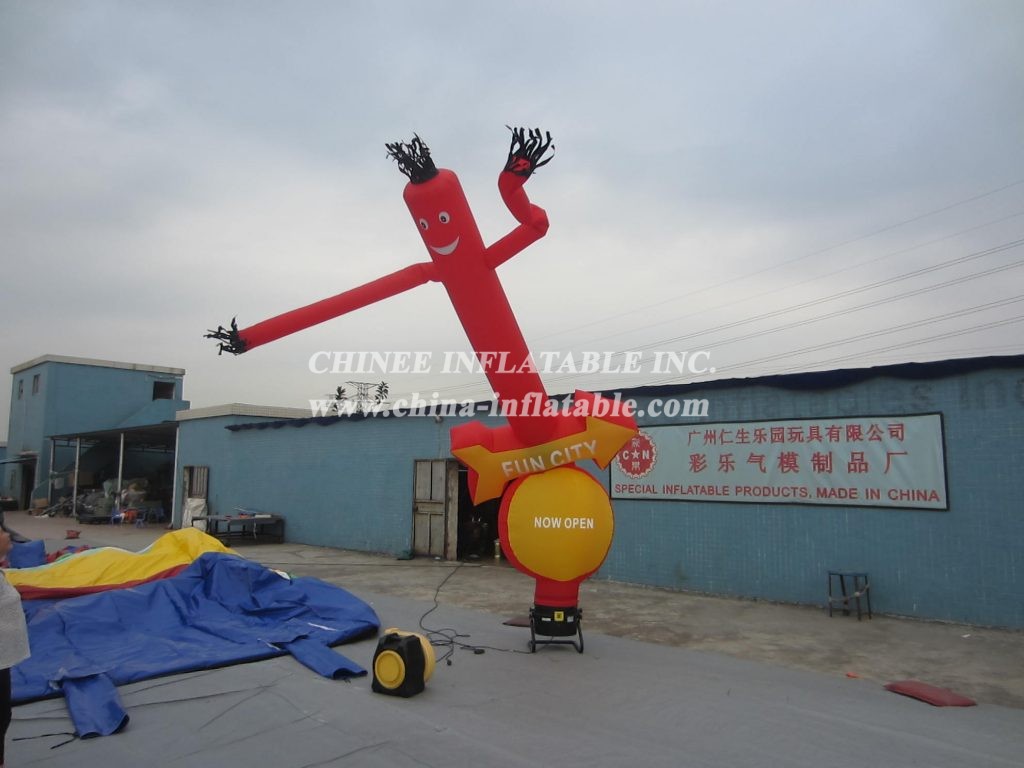 D2-46 Air Dancer Inflatable Red Tube Man For Advertising