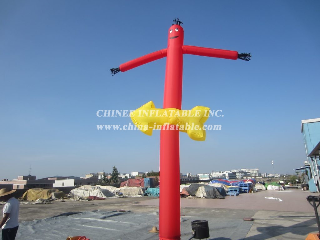 D2-37 Air Dancer Inflatable Red Tube Man For Advertising