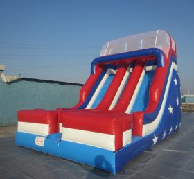 T8-504 White Stars Inflatable Slide