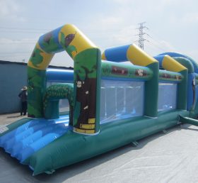 T7-303 Jungle Theme Monkey Inflatable Obstacles Courses