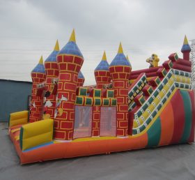 T8-379 Disney Inflatable Slide Red Castle Slide