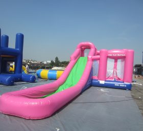 T8-573 Pink Long Size Inflatable Slide
