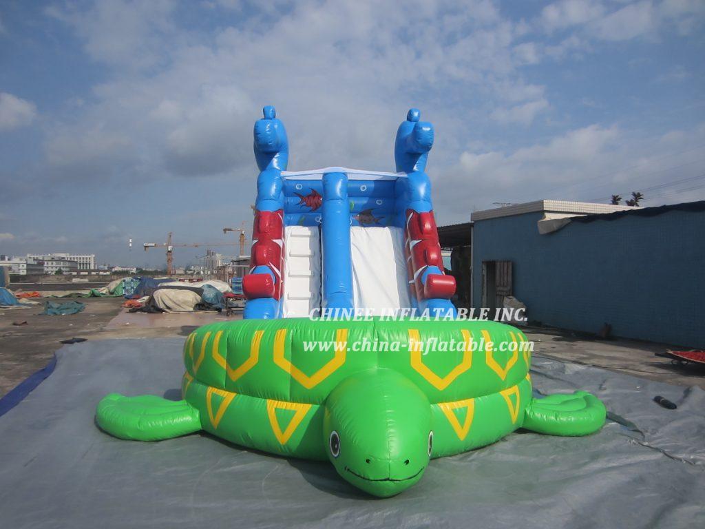 T8-1428 Cartoon Turtle Inflatable Slide