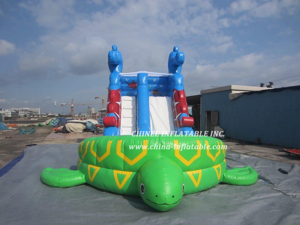 T8-1428 Cartoon Turtle Inflatable Slide