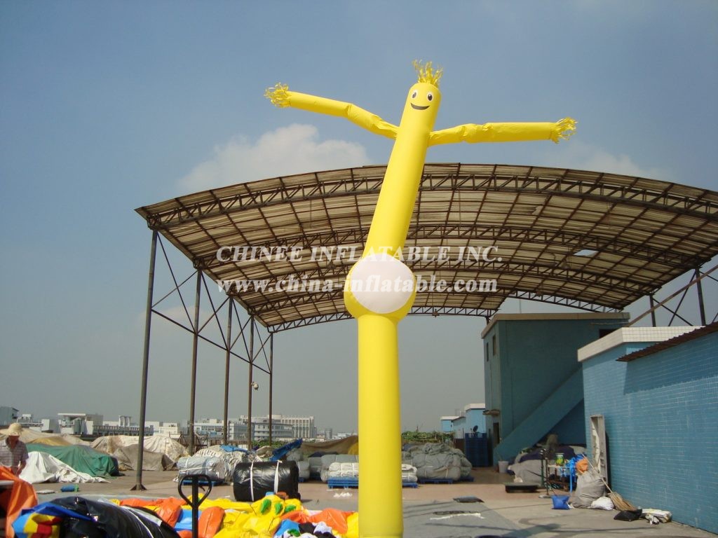 D2-51 Air Dancer Inflatable Yellow Tube Man For Advertising