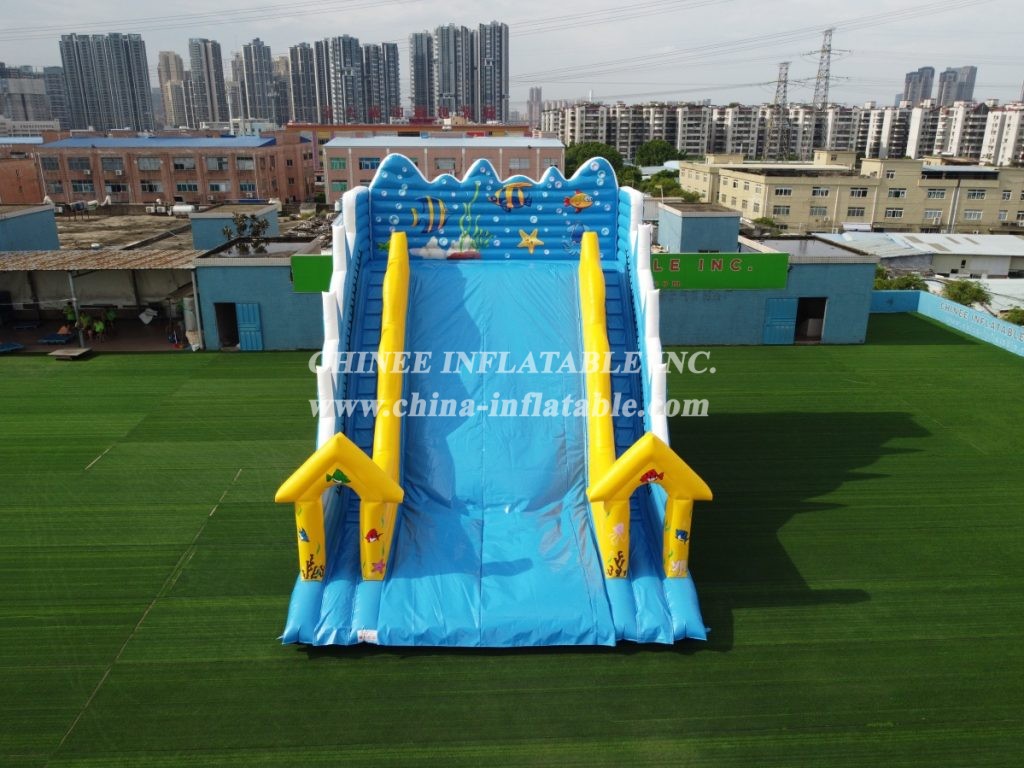 T8-338 Sea World Theme Outdoor Giant Inflatable Slide Bouncy Castle For Kids