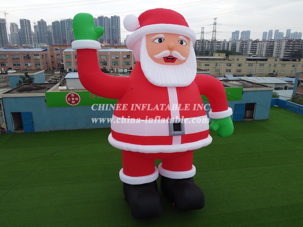 C1-114 10M Height Outdoor Giant Inflatable Christmas Santa Claus Decoration