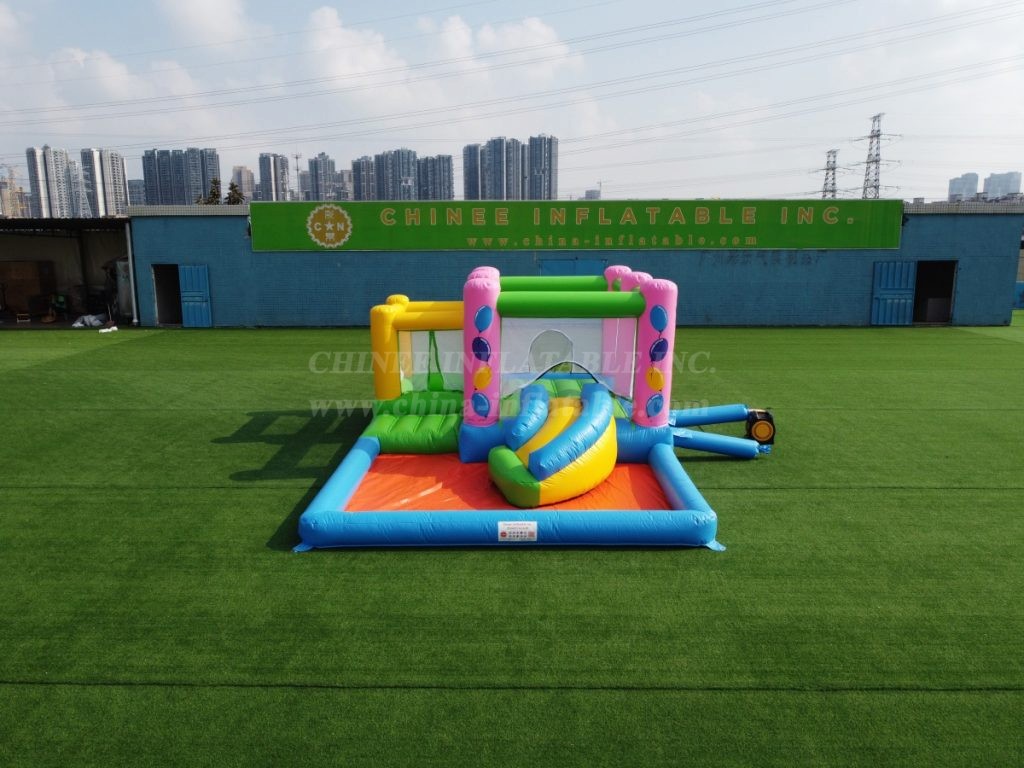 T2-2636 3-In-1 Inflatable Combos Party Bouncer With Slide &Amp; Pool