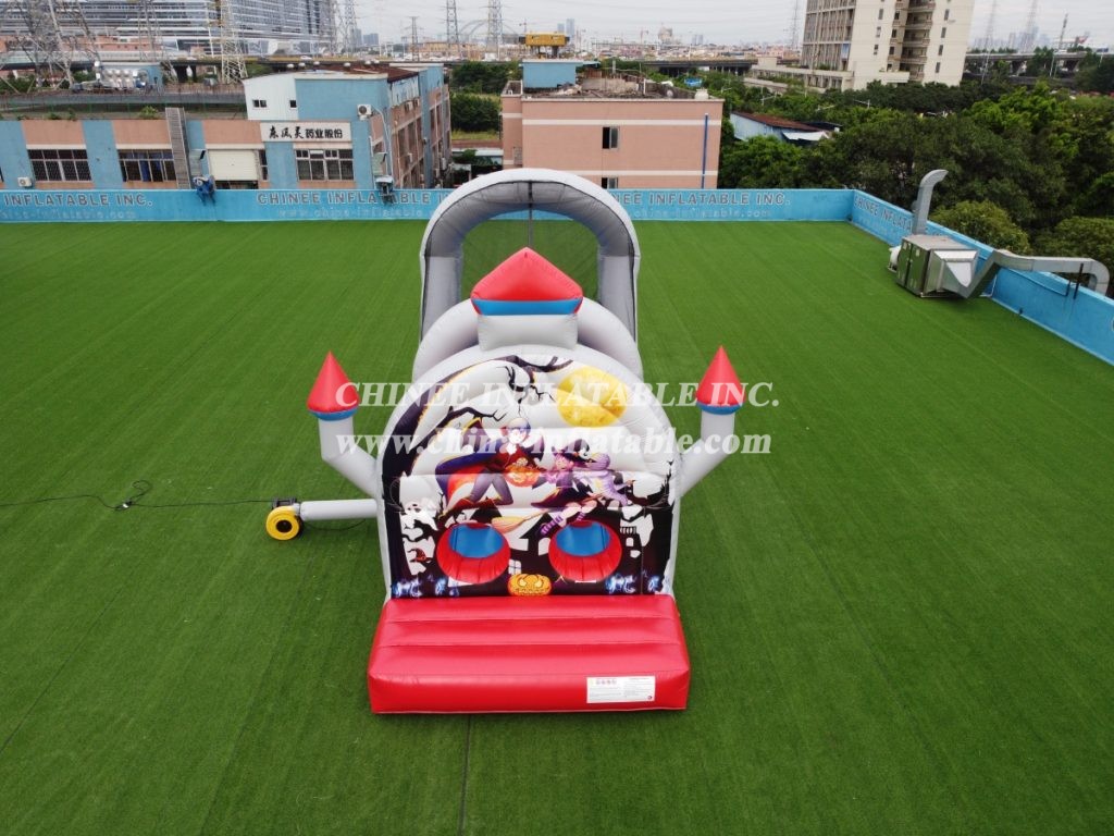 T7-329 Inflatable Obstacles Courses Halloween Castle Slide