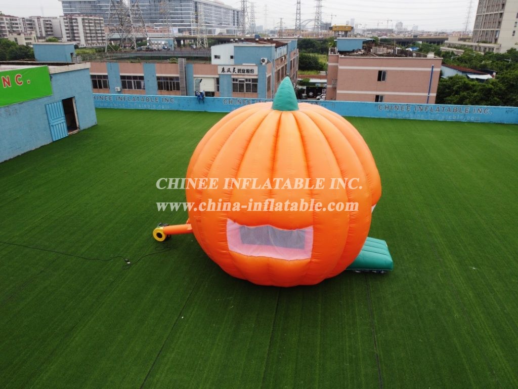 T4-34 Funny Giant Inflatable Pumpkin Bouncer /Halloween Inflatable Jumping Castle With Blower For Kids