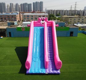 T8-704 Pink Panther Theme Giant Inflatable Slide Kids Outdoor Party Event