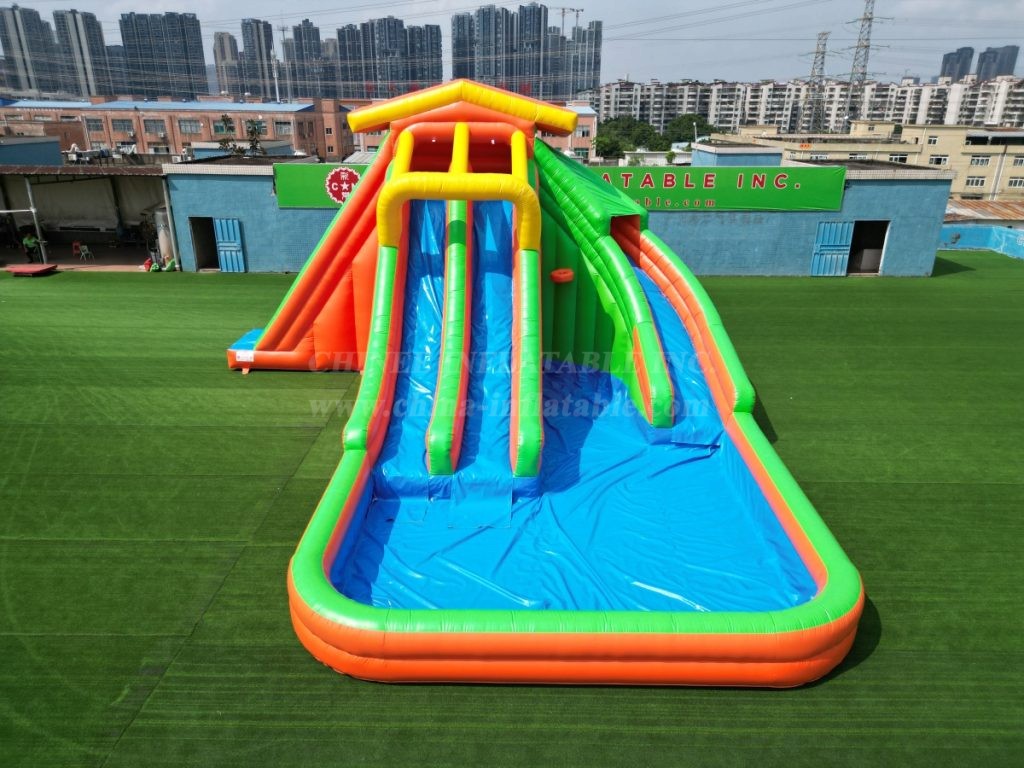 T8-1423 Large Three-Slide Inflatable Water Slide