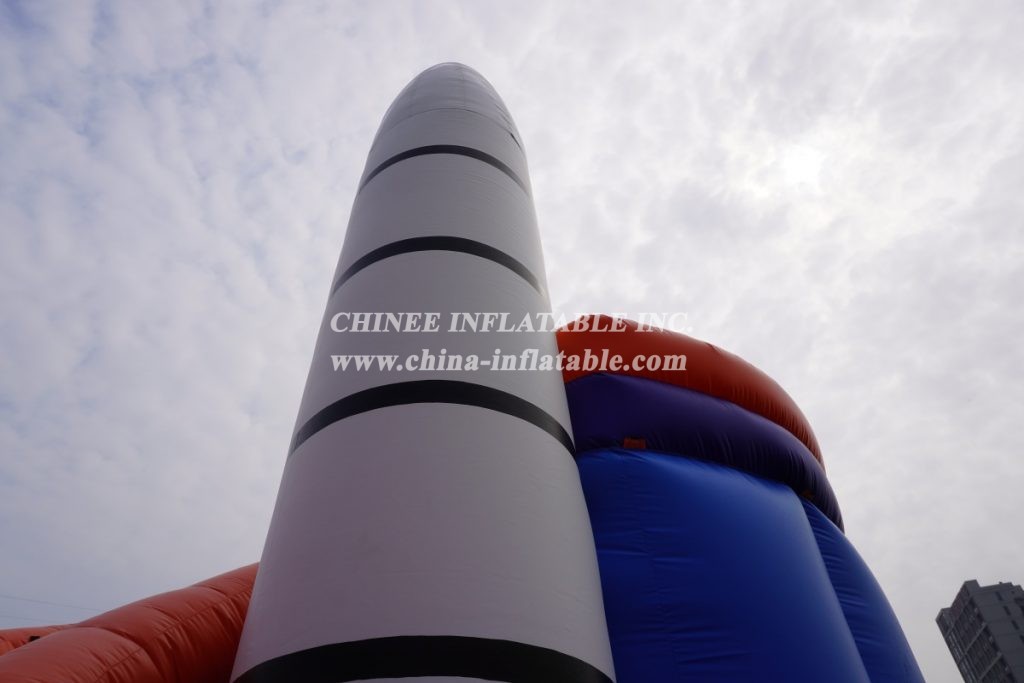 T8-133 Rocket Space Travel Theme With Slide Commercial Party Fun For Kids Inflatabel Combo