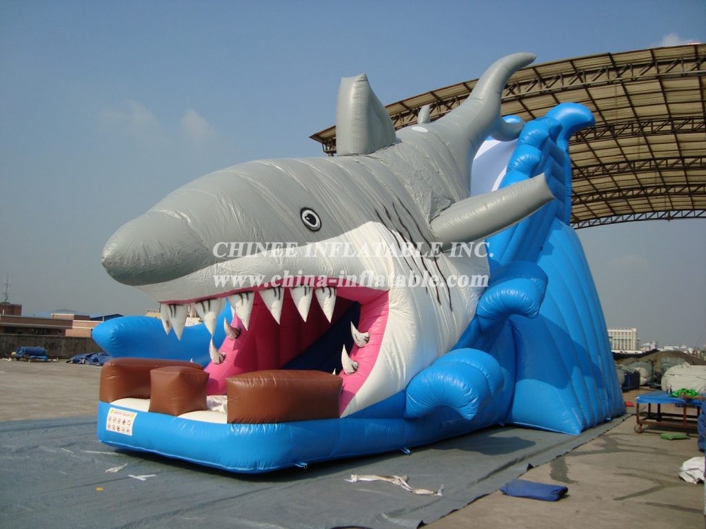 T8-1032 Shark Giant Inflatable Slide For Kids