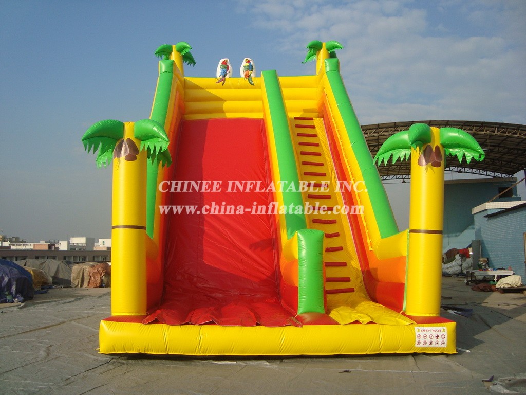 T8-1237 Jungle Theme Giant Inflatable Castle Slide