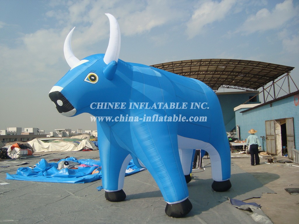 Cartoon1-711 Blue Bull Inflatable Cartoons