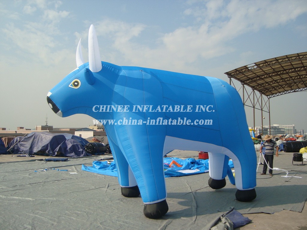 Cartoon1-711 Blue Bull Inflatable Cartoons