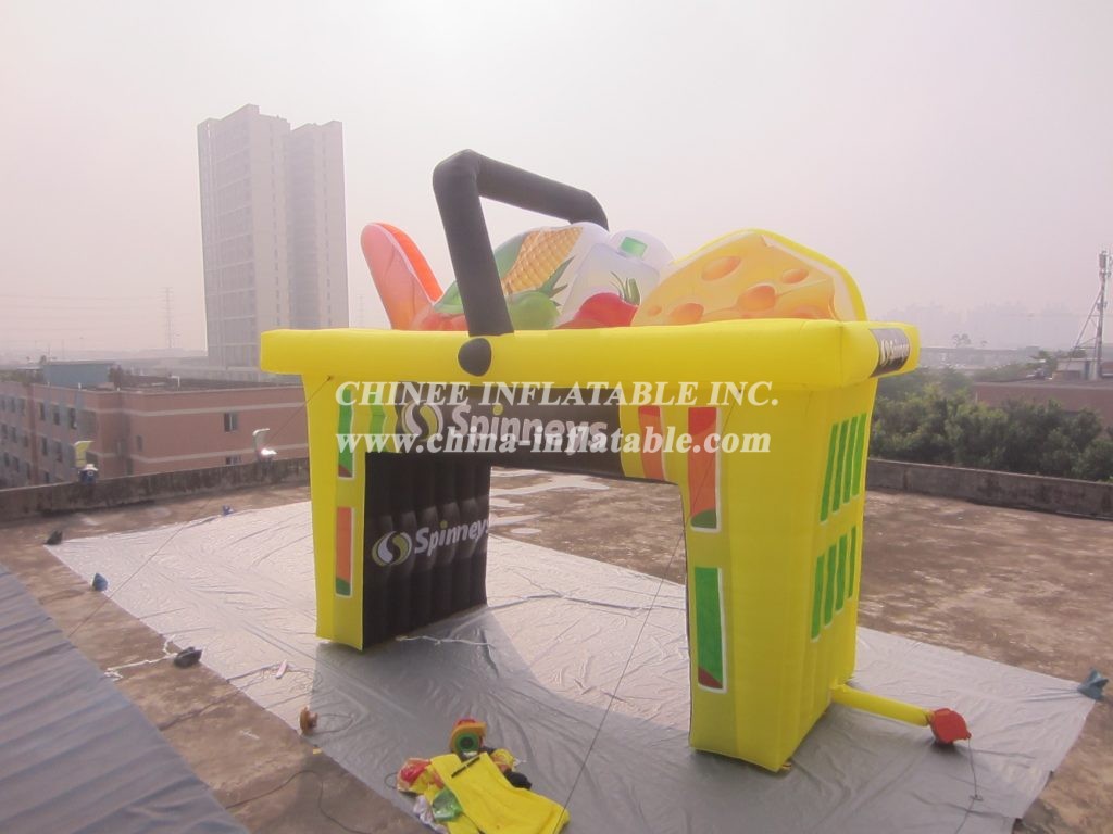 S4-299 Supermarket Shopping Basket Advertising Inflatable