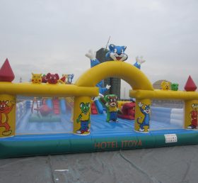 T6-111 Blue Cat Theme Bouncer Giant Inflatable Amusing Park