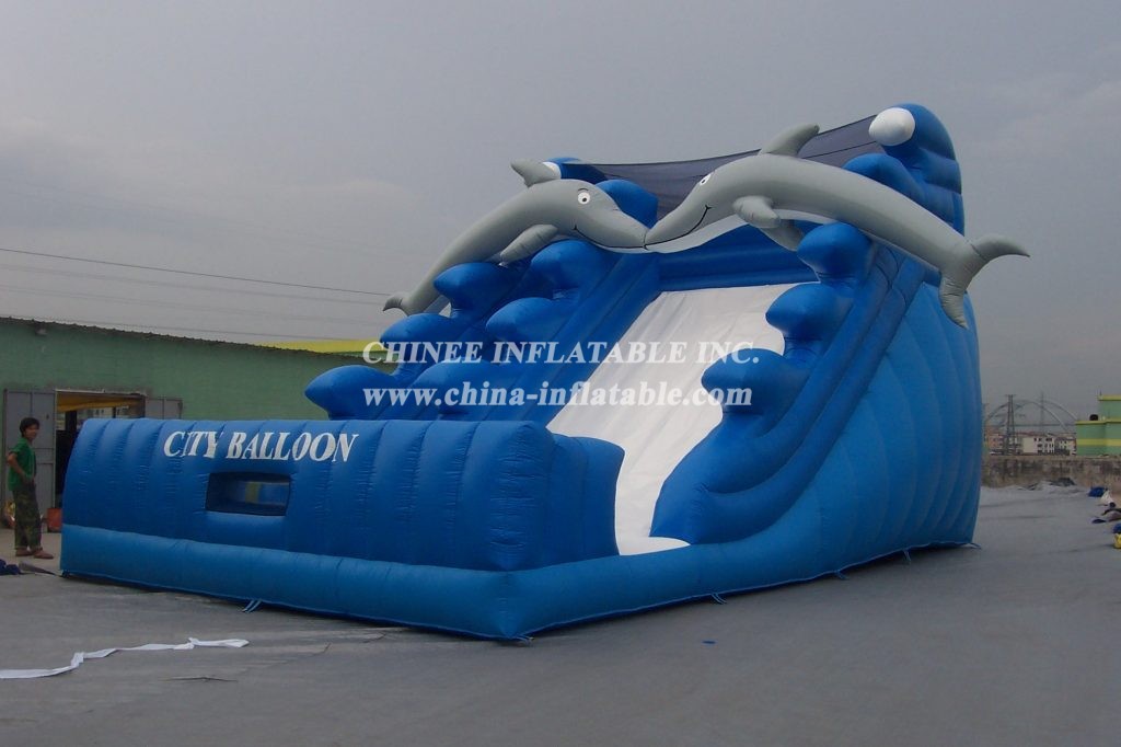 T10-130 Dolphin Giant Inflatable Water Slides
