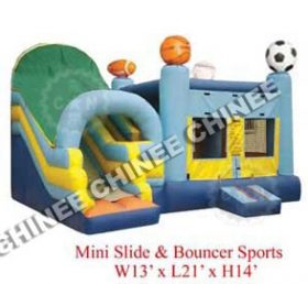 T5-137 Sport Style Inflatable Castle Bouncer House Combo With Slide