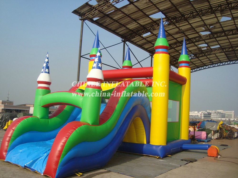 T5-178 Inflatable Castle Bounce House With Slide