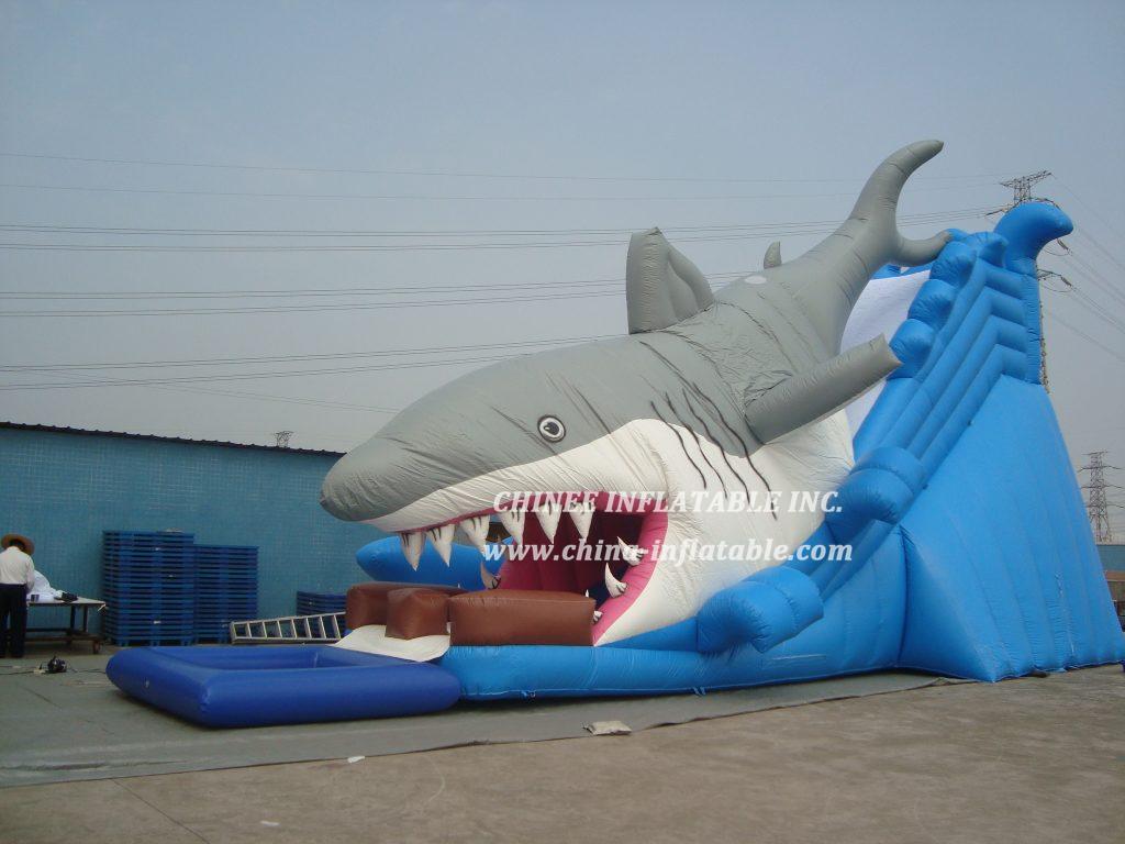 T8-251 Shark Giant Slide Inflatable Slide For Kids