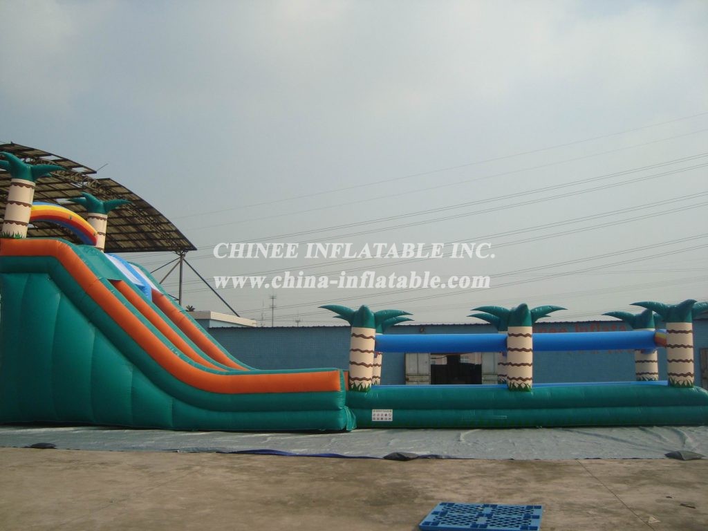 T8-527 Giant Jungle Themed Inflatable Water Slide