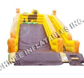 T8-776 Horse Yellow Inflatable Dry Slide For Kids