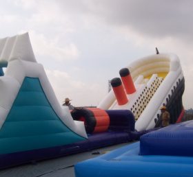 T8-955 Pirate Ship Giant Inflatable Slide For Kids