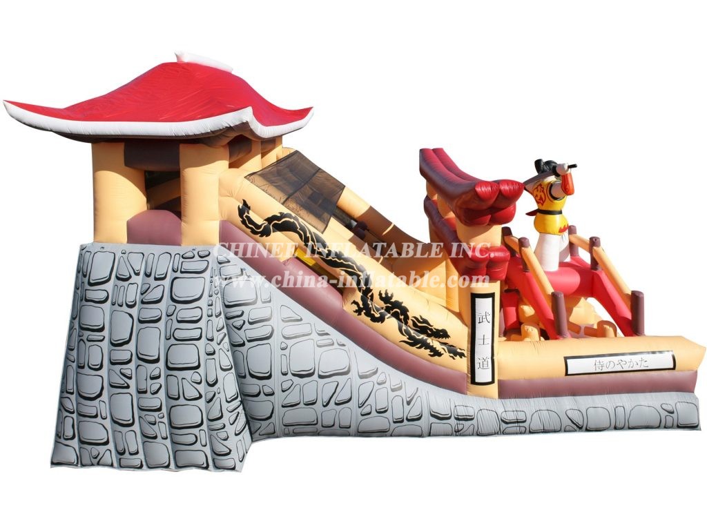 T6-211 Samurai Temple Giant Slide Kid Outdoor Party Event