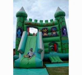 T2-1006 Green Castle Inflatable Bouncer