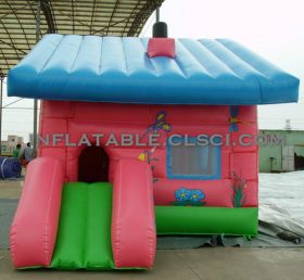 T2-2424 House Inflatable Bouncers With Slide