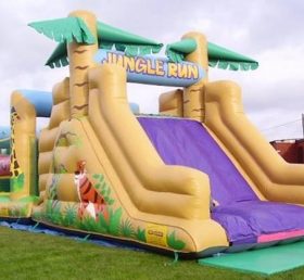 T7-313 Jungle Theme Inflatable Obstacles Courses