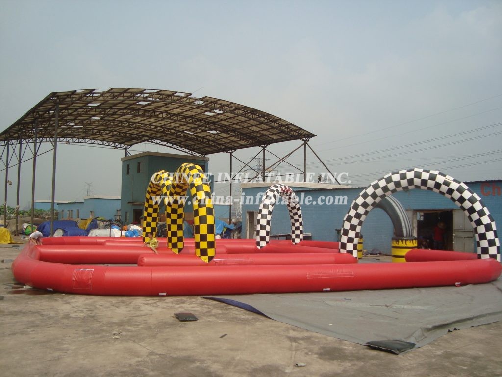 T11-916 Inflatable Race Track Challenge Sport Game