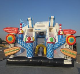 T8-1464 Airplane Space Themed Inflatable Slide