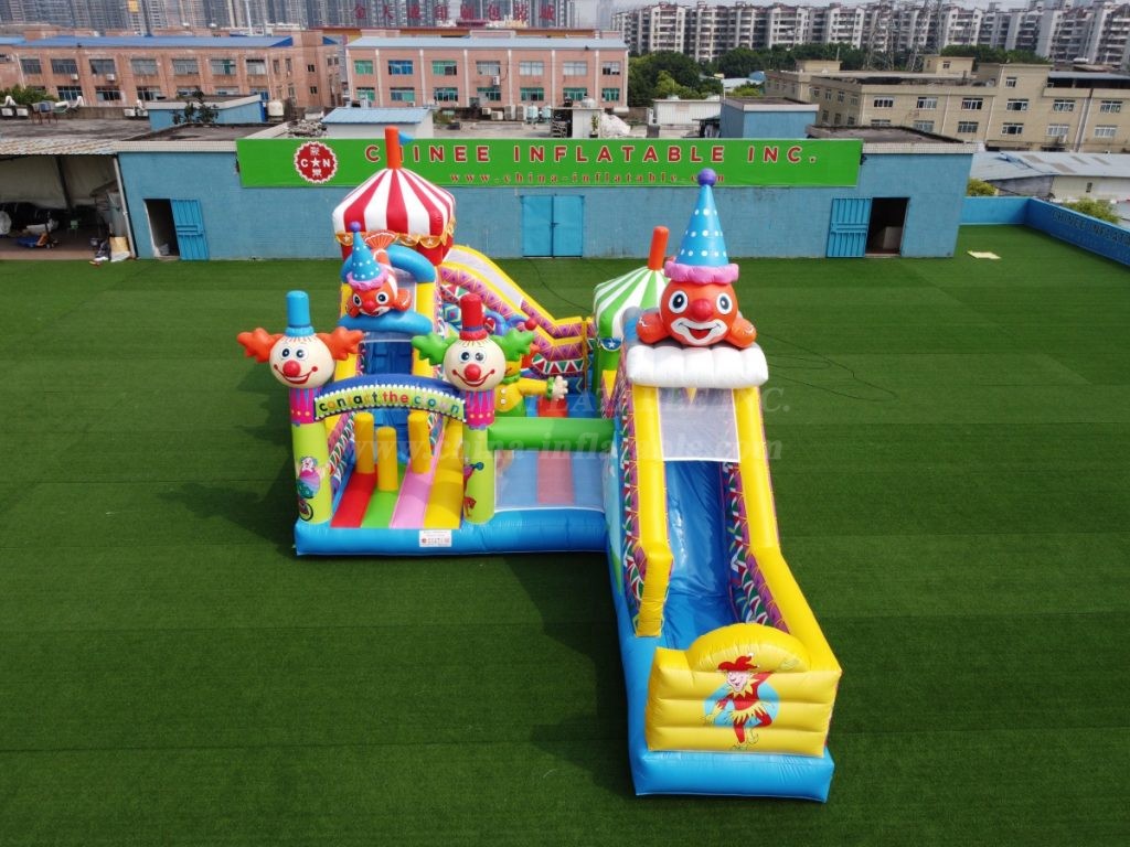 T6-438 Circus Themed Castle Large Clown Slide