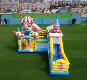 T6-438 Circus Themed Castle Large Clown Slide