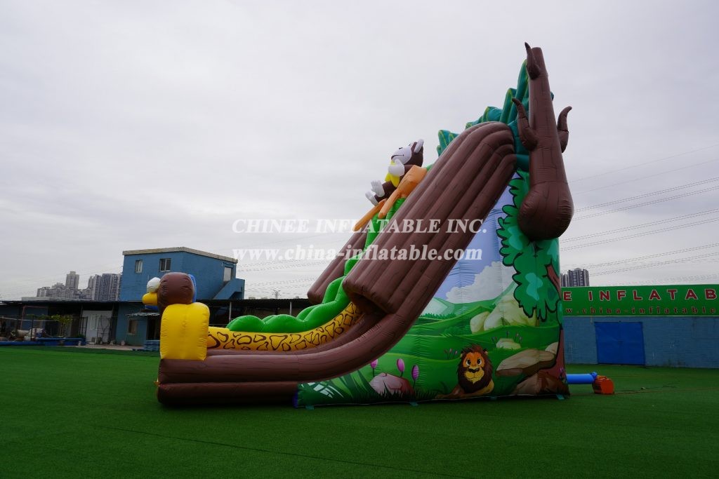 T8-1451 Inflatable Slide Jungle Theme Giant Slide