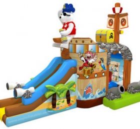 T2-3296 Pirates Bear Jumping Castle With Slide