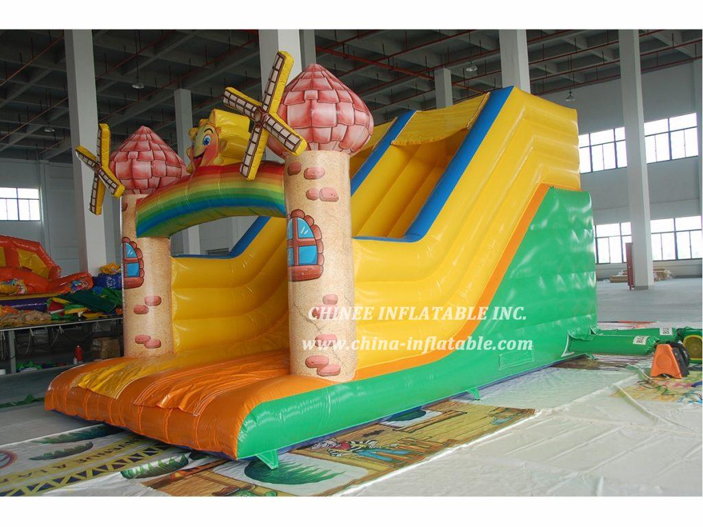 T8-1541 Cartoon Jumping Castle With Slide Inflatable Dry Slide