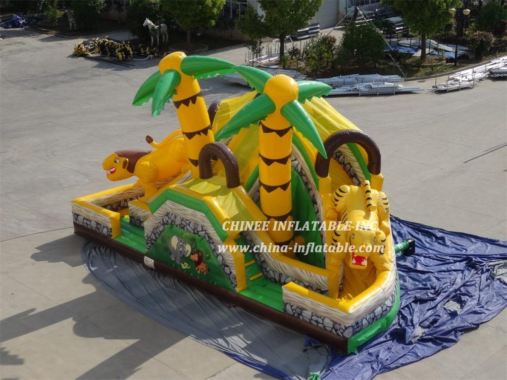 T8-1550 Jungle Themed Inflatable Dry Slide