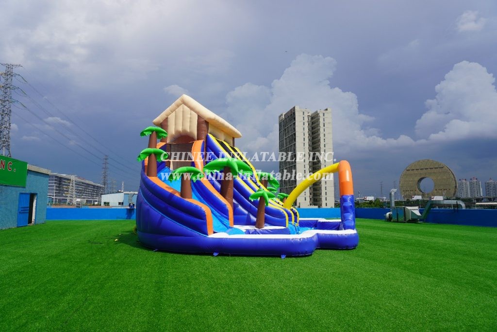 T6-608 Large Water Slide With Pool