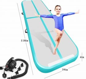 AT1-045 Inflatable Gymnastics Airtrack Tumbling Air Track Floor Trampoline Electric Air Pump For Home Use/Training/Cheerleading/Beach