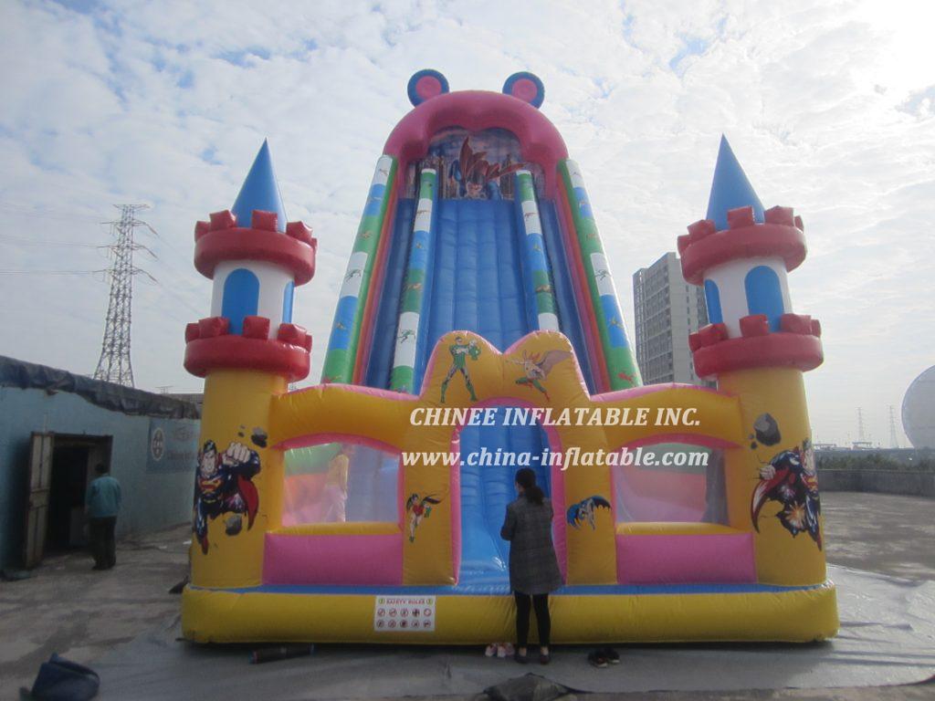 GS1-001 Superman Superhero Inflatable Slide