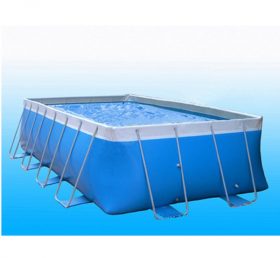 Pool2-007 Outdoor Mobile Durable Metal Frame Pvc Swimming Pool For Inflatable Ground Water Park