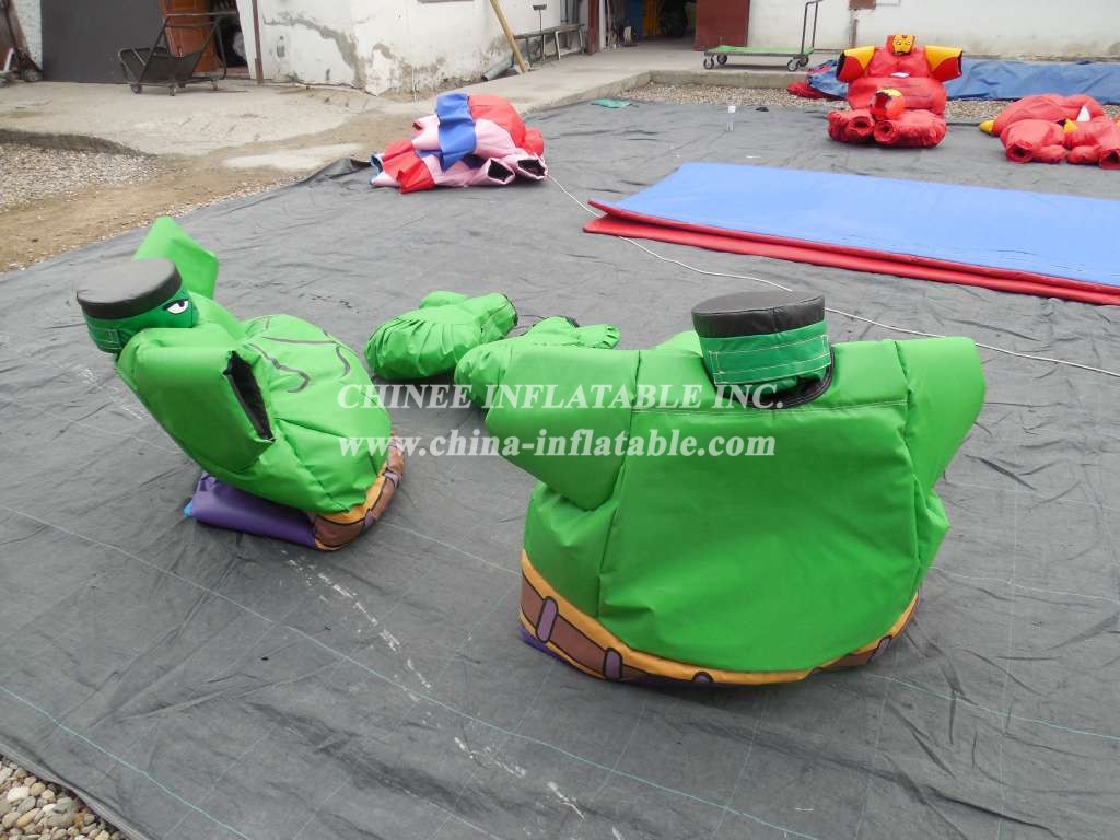 SS1-8 Adult Green Warrior Superhero Sumo Set