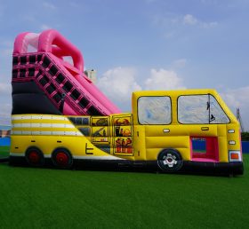 T8-457 Inflatable Firetruck With Slide