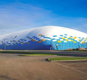 Tent3-012 104M X 65.7M Double Skin Dome Over A Full Football Pitch At Leckwith In Cardiff